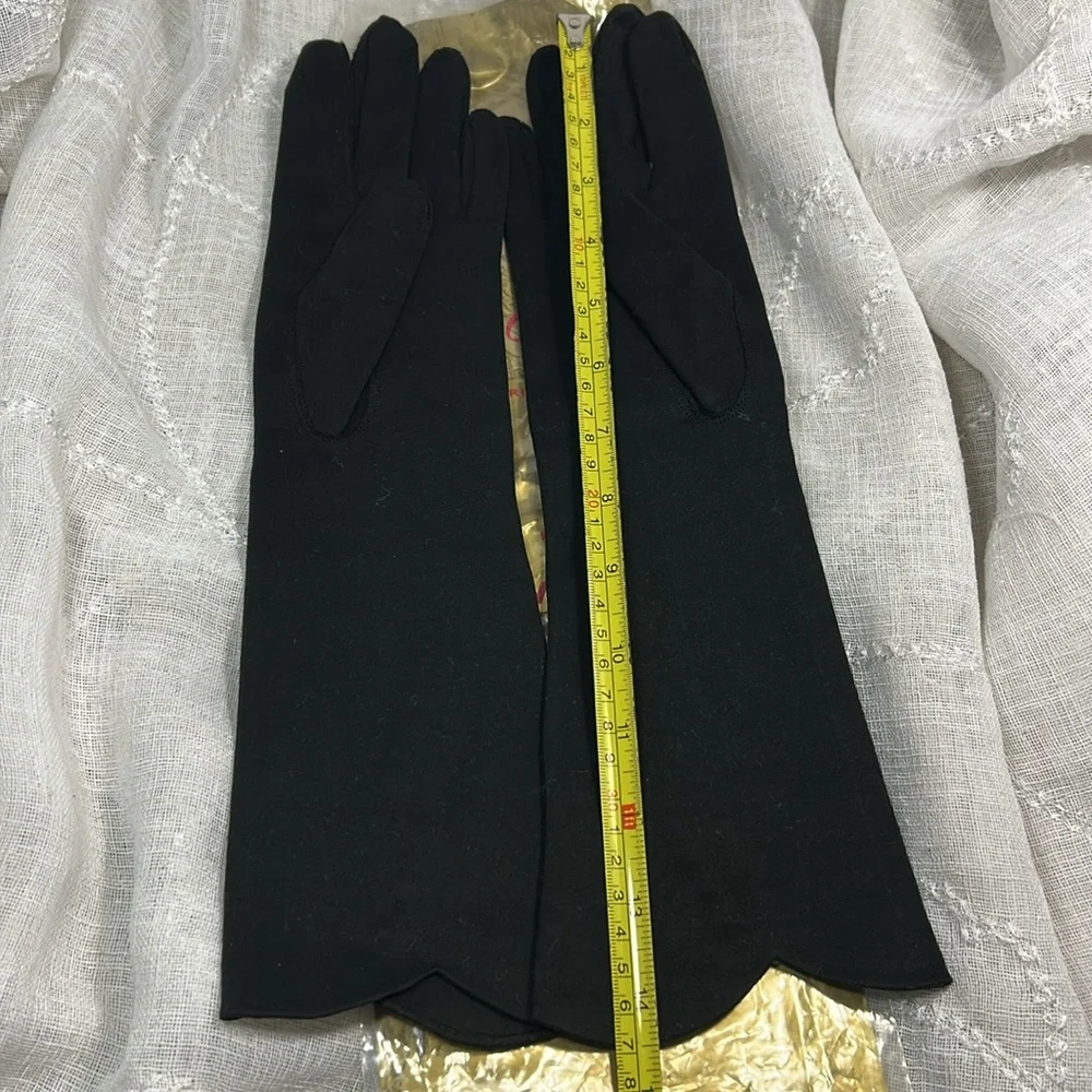 Oleg Cassini Dawnell long gloves with crystal embellishments
